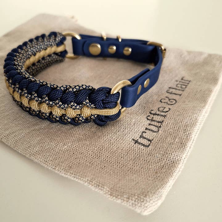 Truffe & Flair - Wholesale Pet Collar - Dog - XS small dog collar - Biothane/Paracord - Navy Blue2