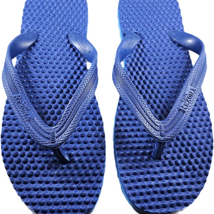 Comfortz Unisex Flat House Slippers – Blue # Massage for wholesale by IGI CANADA