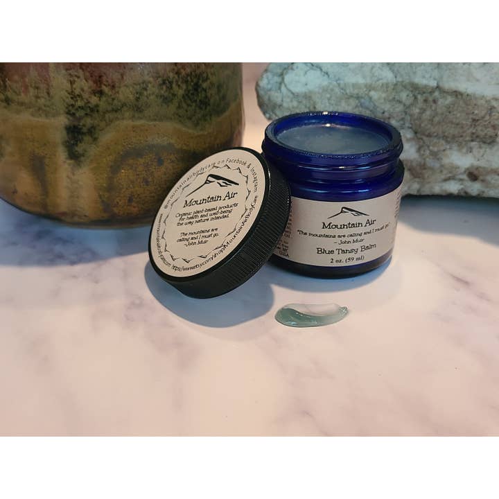 Blue Tansy Balm, 1 ounce, Organic, Face Serum, Hydration, An for wholesale by Mountain Air Body Care