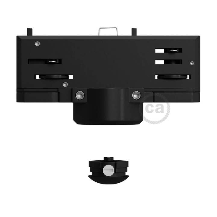 Adaptateur multiple de suspension Eutrac pour rails triphasés en couleur noire pour la vente par LIGHTINUP S.R.L.