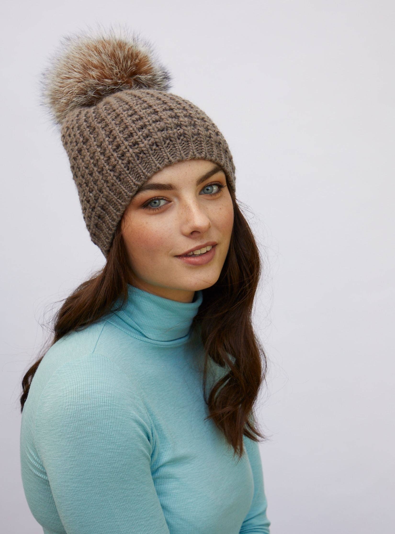 Kyi Kyi - Vente Bonnet – femme - Fourrure de renard classique - Couleurs de base22