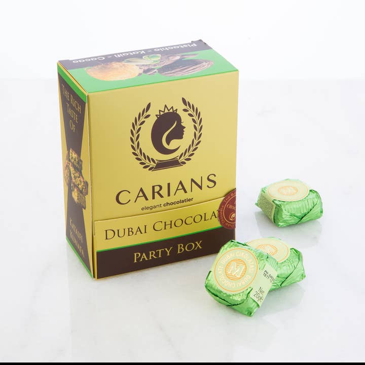 Carian's Bistro Chocolates - Wholesale Chocolate Bar - Dubai Chocolate Bite Size Party Box For Shops - 14 Piece