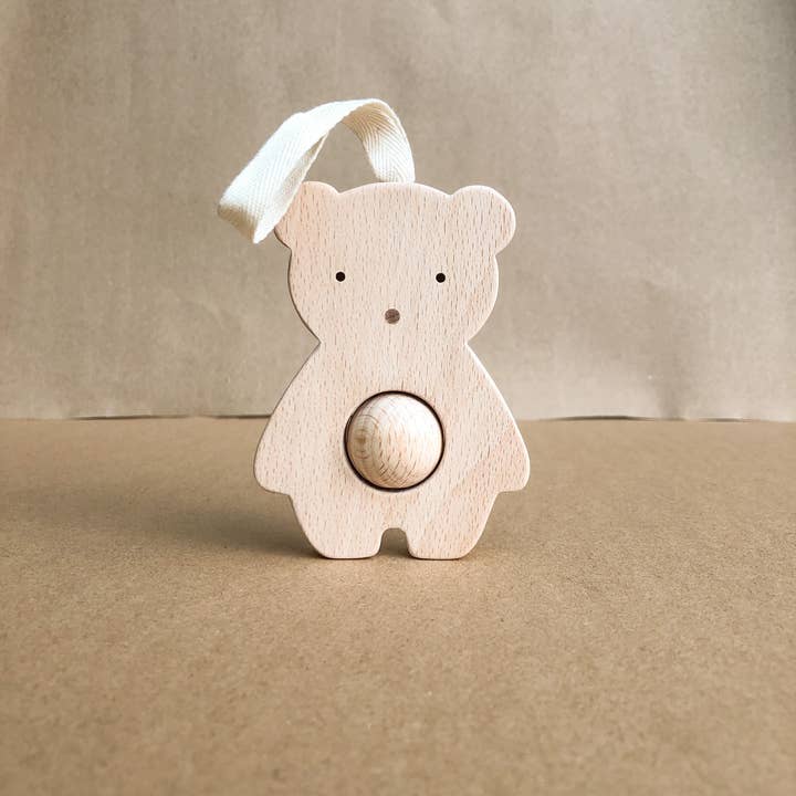 KMR Childwood - Wholesale Wood Toy - Kids - Wooden bear rattle - JOJO2