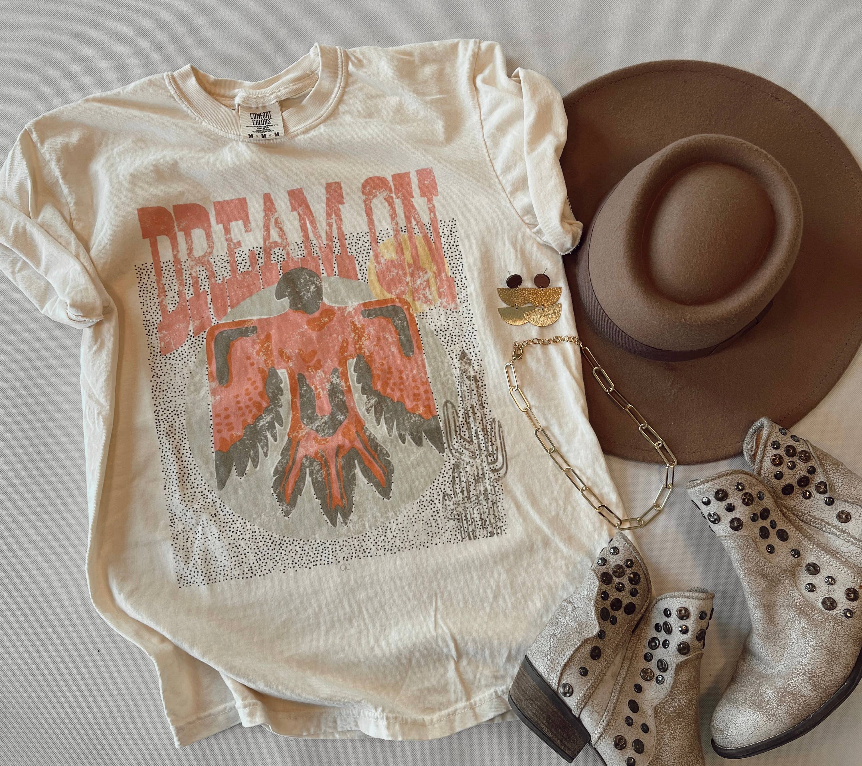 Whitney | Chaudoin Creations - Wholesale Screen Printed T-Shirt - Women's - Dream On- Thunder Bird Graphic Tee0