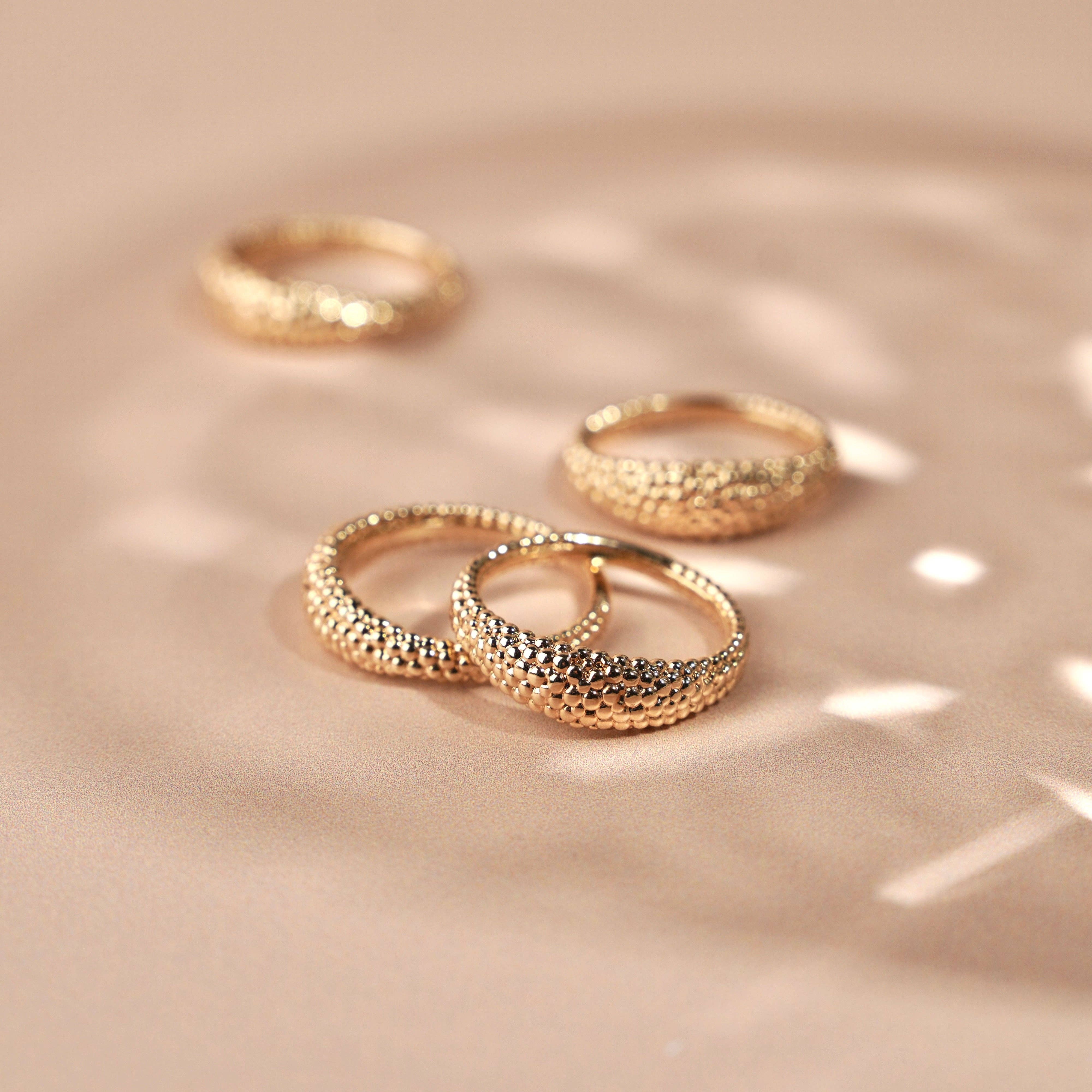 Meora Paris – Engroshandel Båndring – Perlering med 18k forgyldning2