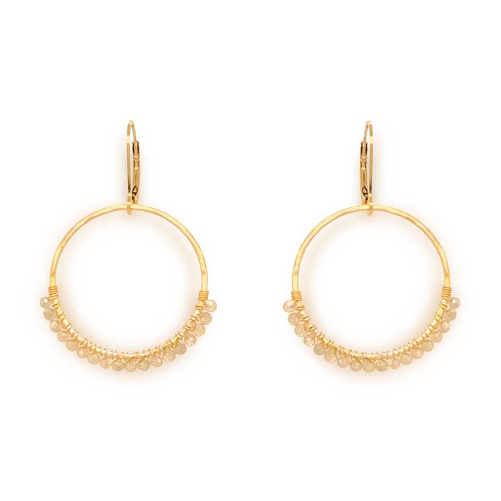 Small Wrapped Hoop Earrings for wholesale by Sabina Jewelry