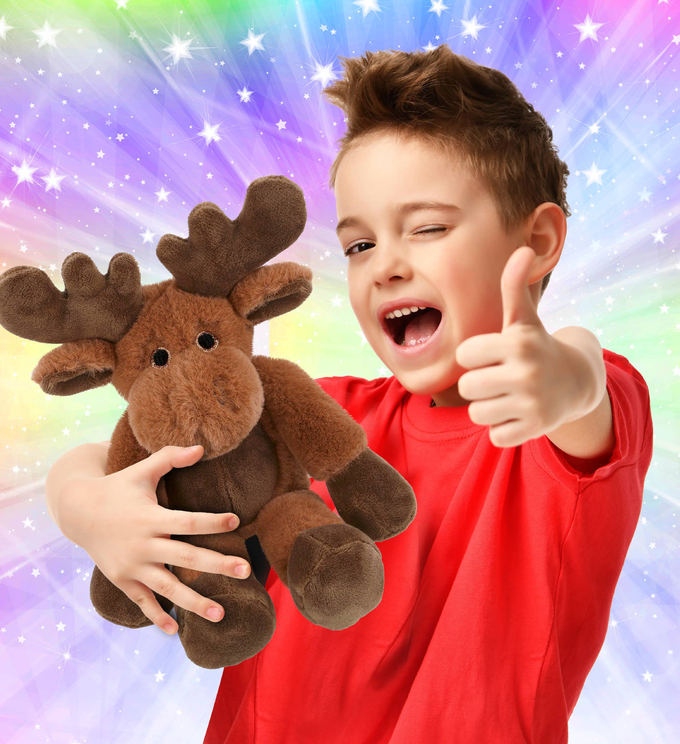 Cota Global - Vente Peluche – enfant et bébé - Peluche ultra-doux - Élan à longues pattes 26,7 cm1