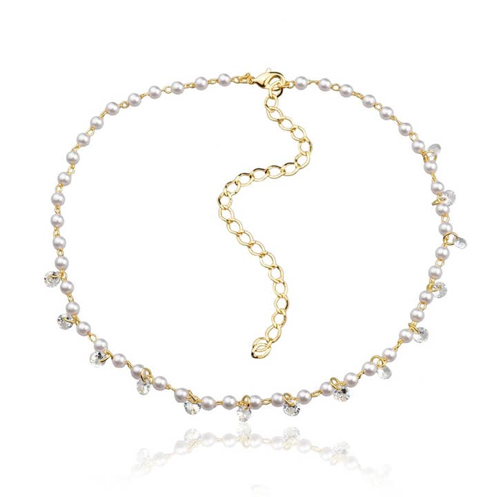 Parel en briljanten ketting voor wholesale door House12