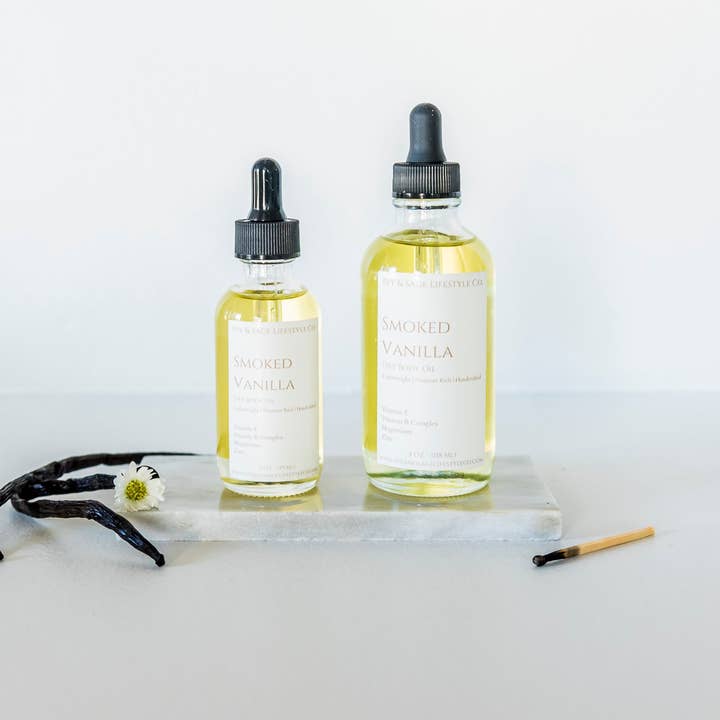 Ivy & Sage Co. - Wholesale Bath/Body Oil - Smoked Vanilla Dry Body Oil