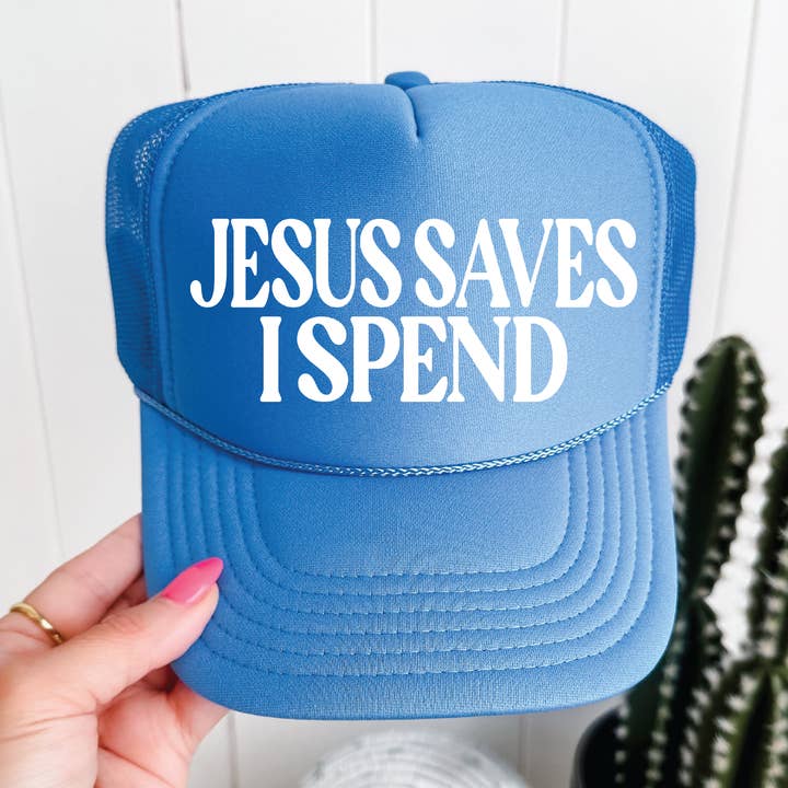 Jesus sparar jag spenderar Columbia blå för wholesale av Southern Attitude Designs Inc