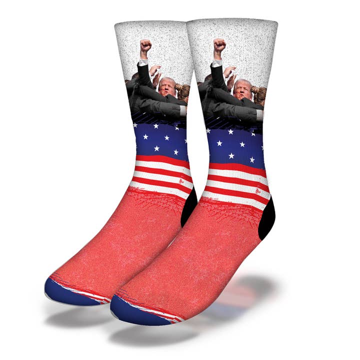 Trump Style 8 White Top 2024 Socks for wholesale by Savvy Sox