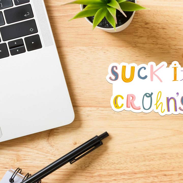 Adesivo Suck it Crohn per la vendita all'ingrosso da parte di Shop Intaglio