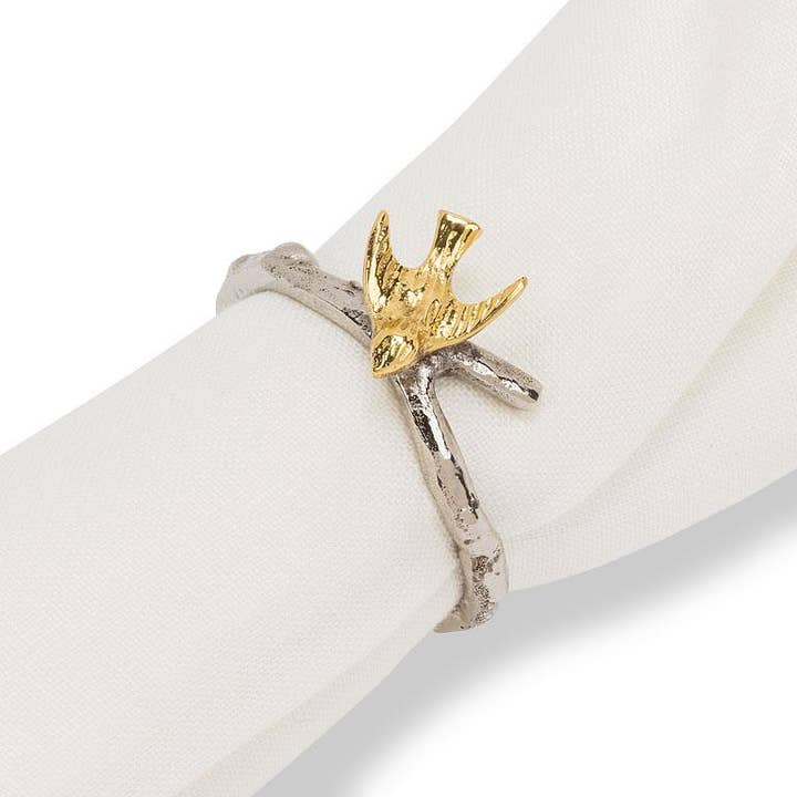 Abbott - Wholesale Napkin Ring - Bird on Branch Napkin Ring-2"D