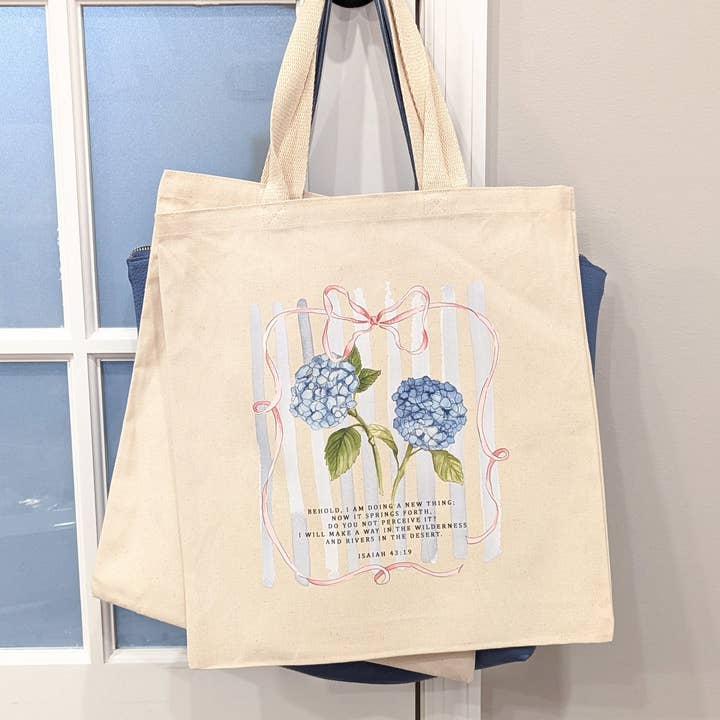 Grace Notes Ltd. - Christian Art and Gifts - Wholesale Tote Bag - Women's - Hydrangea Tote Bag1