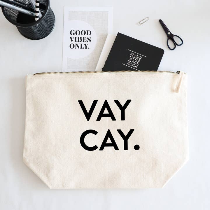 Vaycay Reisetasche mit Reißverschluss für den Großhandel von Word Up Creative