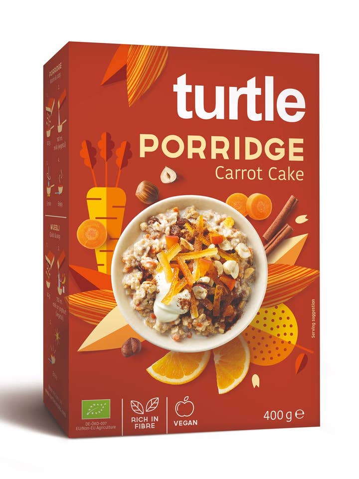 Gâteau aux carottes BIO à la bouillie pour la vente par Turtle - Better Breakfast