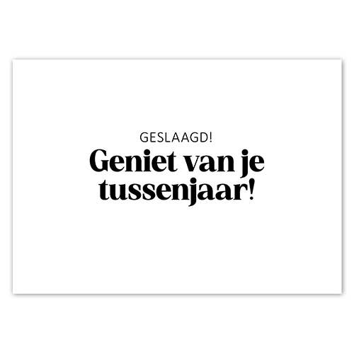 Kaart | Geslaagd! Geniet van je tussenjaar! voor wholesale door Liefz