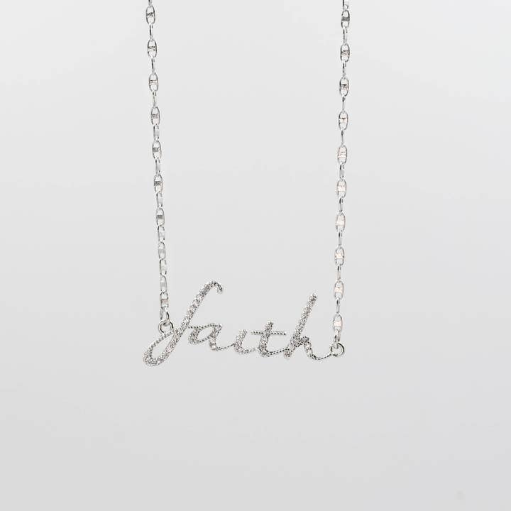 Collana Faith in argento per la vendita all'ingrosso da parte di Treasure Jewels Inc.