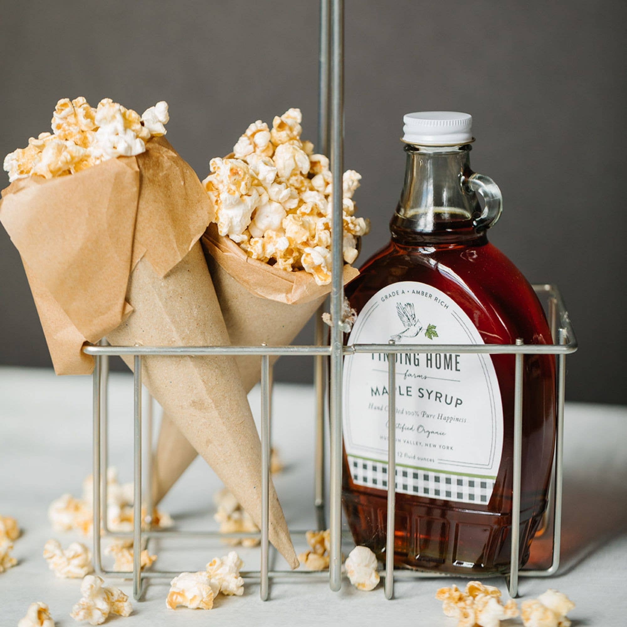 Finding Home Farms - Wholesale Maple Syrup - 100% Pure Organic Maple Syrup - 12 oz Decorative Glass12