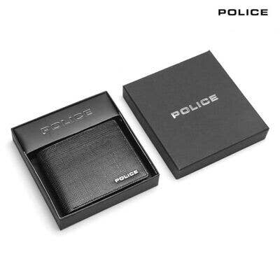 TWRC INC - Vendita all'ingrosso Portafogli - Uomo - Portafoglio POLICE Drick BI-FOLD 100% in Pelle con Tasca per Carte e Monete