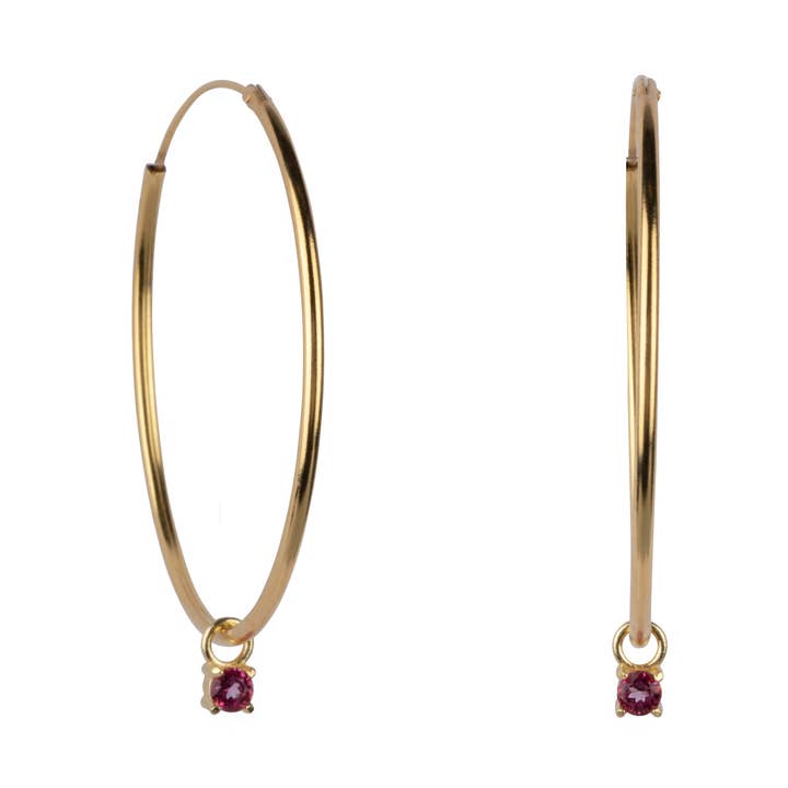 Cerchi Irem con topazio rosa | gioielleria etica e sostenibile per la vendita all'ingrosso da parte di Ana Dyla