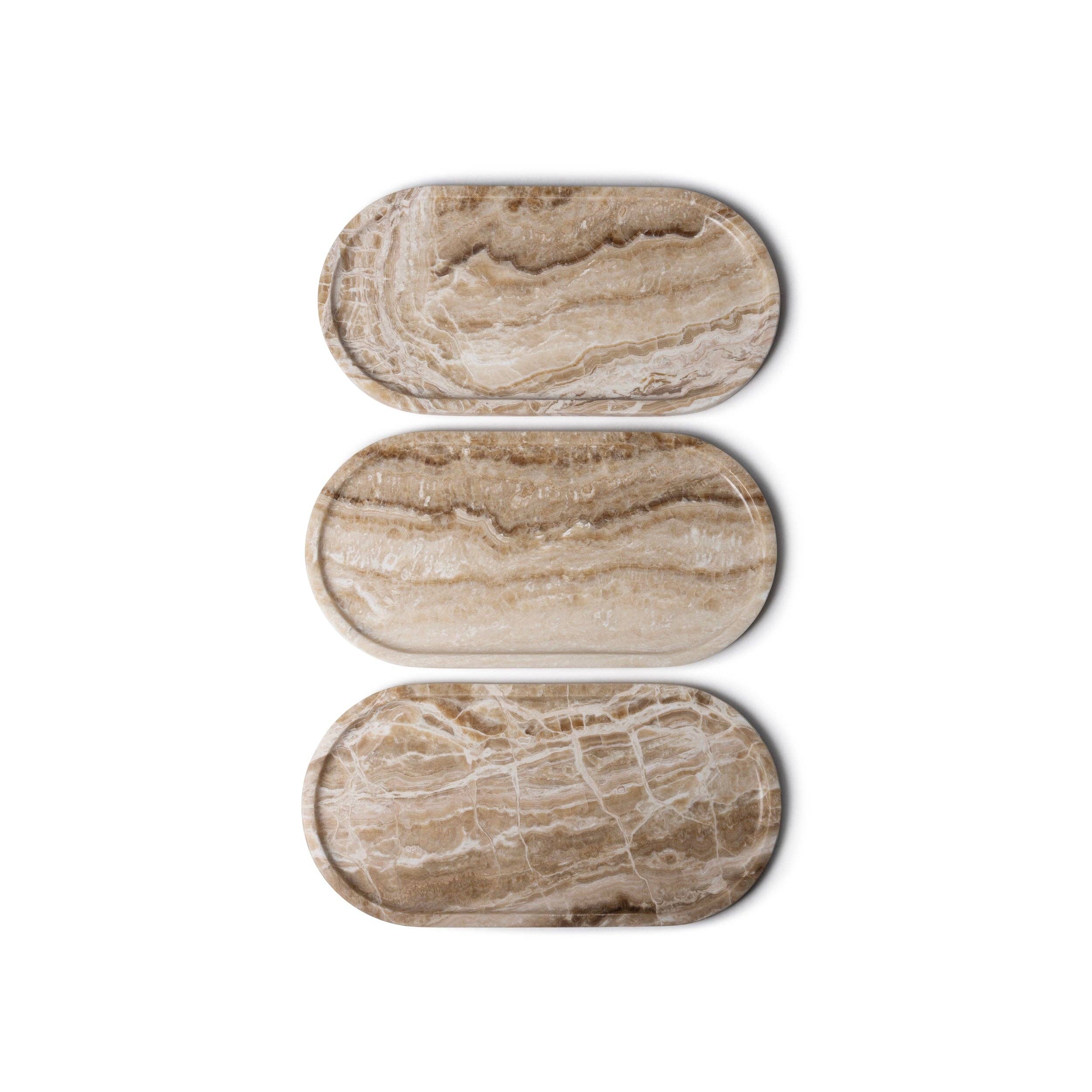 MOOISA B.V. - Wholesale Decorative Tray - Marble tray oval 40x20cm sandal onyx3