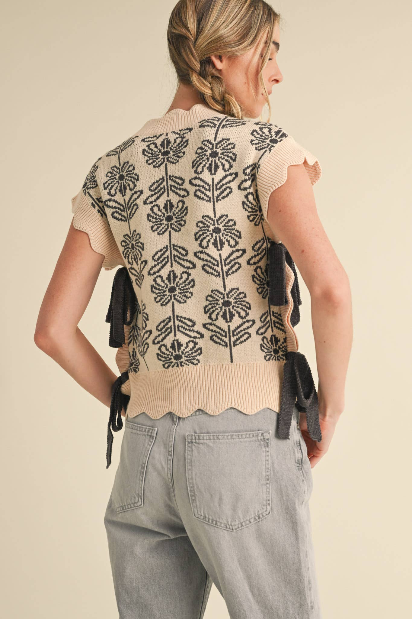 &MERCI – wholesale Tröjväst – Dam – MOCKNECK BLOMMIG TRÖJVÄST MSW10743109