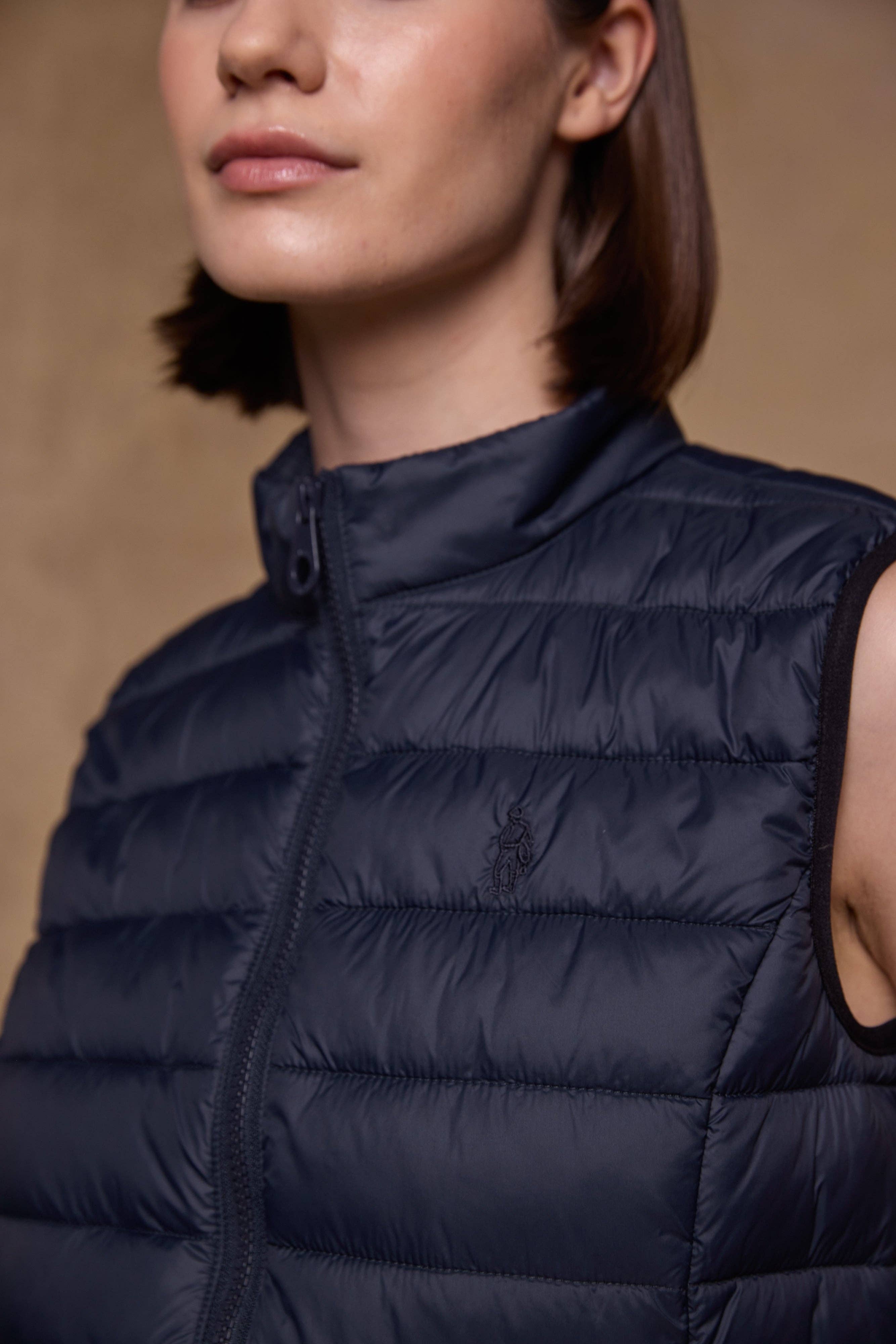 Jack Murphy Clothing - Wholesale Outerwear Vest - Women's - Leah Puffa Gilet - Navy4