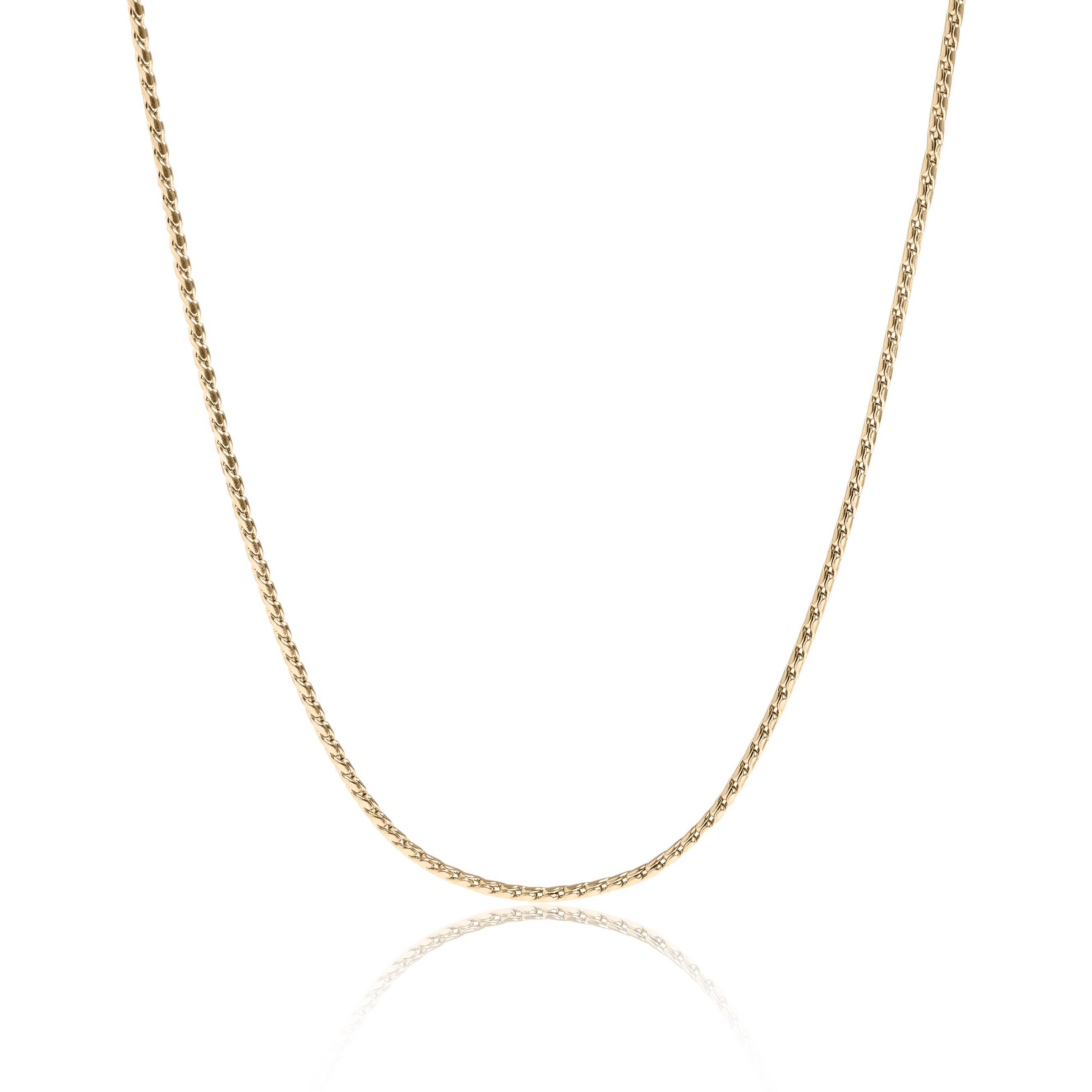 WJW - Wholesale Link & Chain Necklace - Stainless Steel Twisted Round Link Chain Necklace1