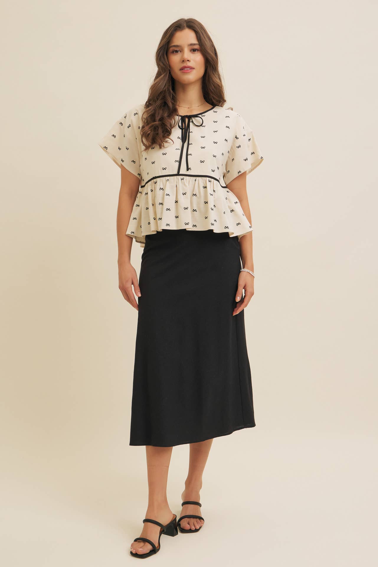 in february - Wholesale Skirt - Women's - VISCOSE LINEN BLEND BIAS CUT MAXI SKIRT WITH LINING24