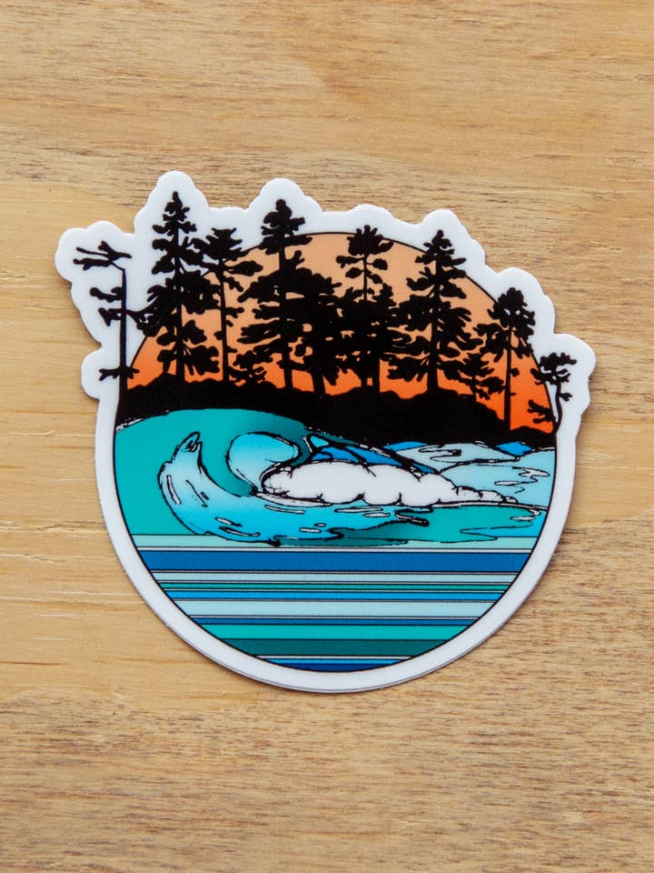 Waterproof Vinyl Sticker - Seascape for wholesale by K'oastal Mixed Media