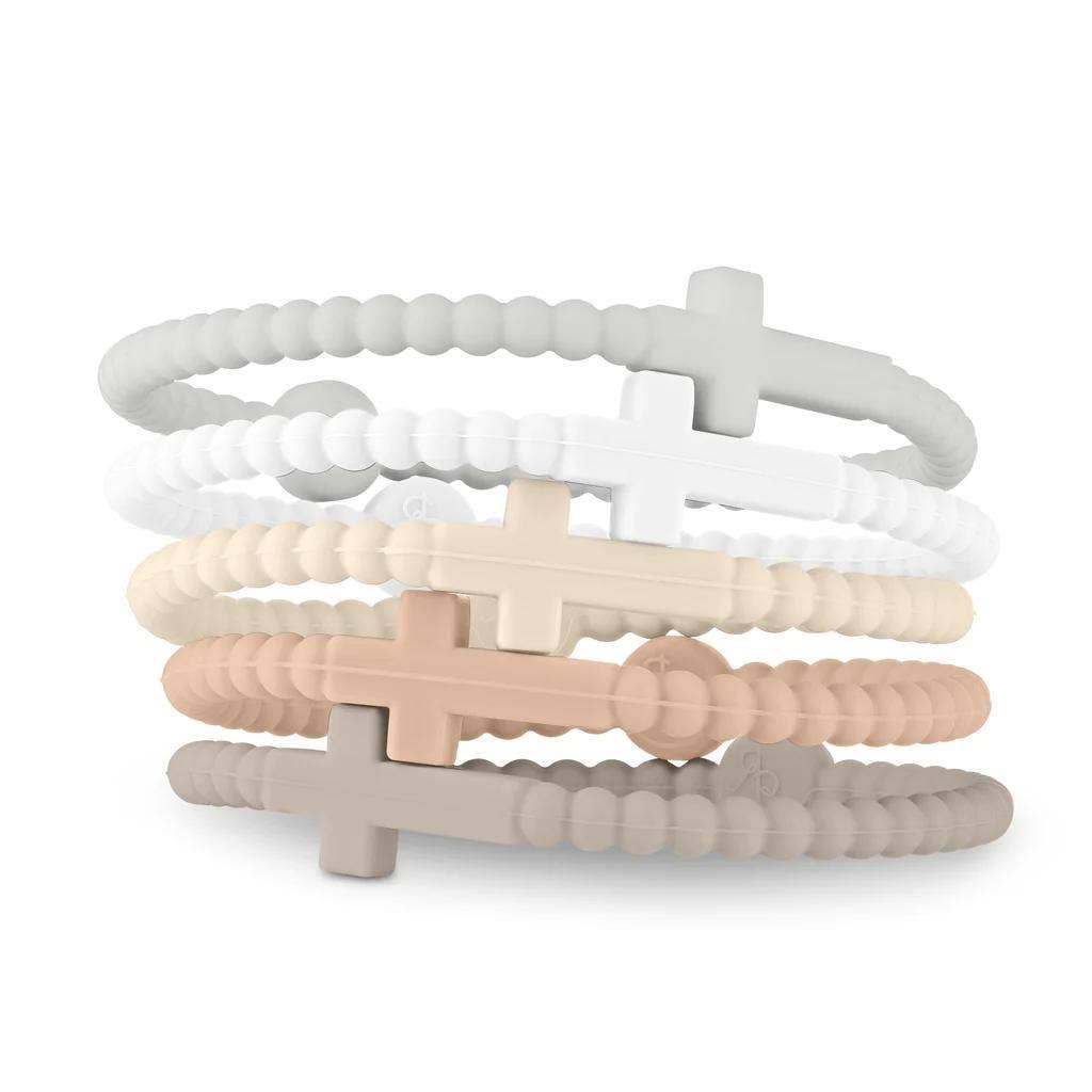 MKS America - Wholesale Bangle Bracelet - Jesus Bracelets Silicone Cross Bracelets set5