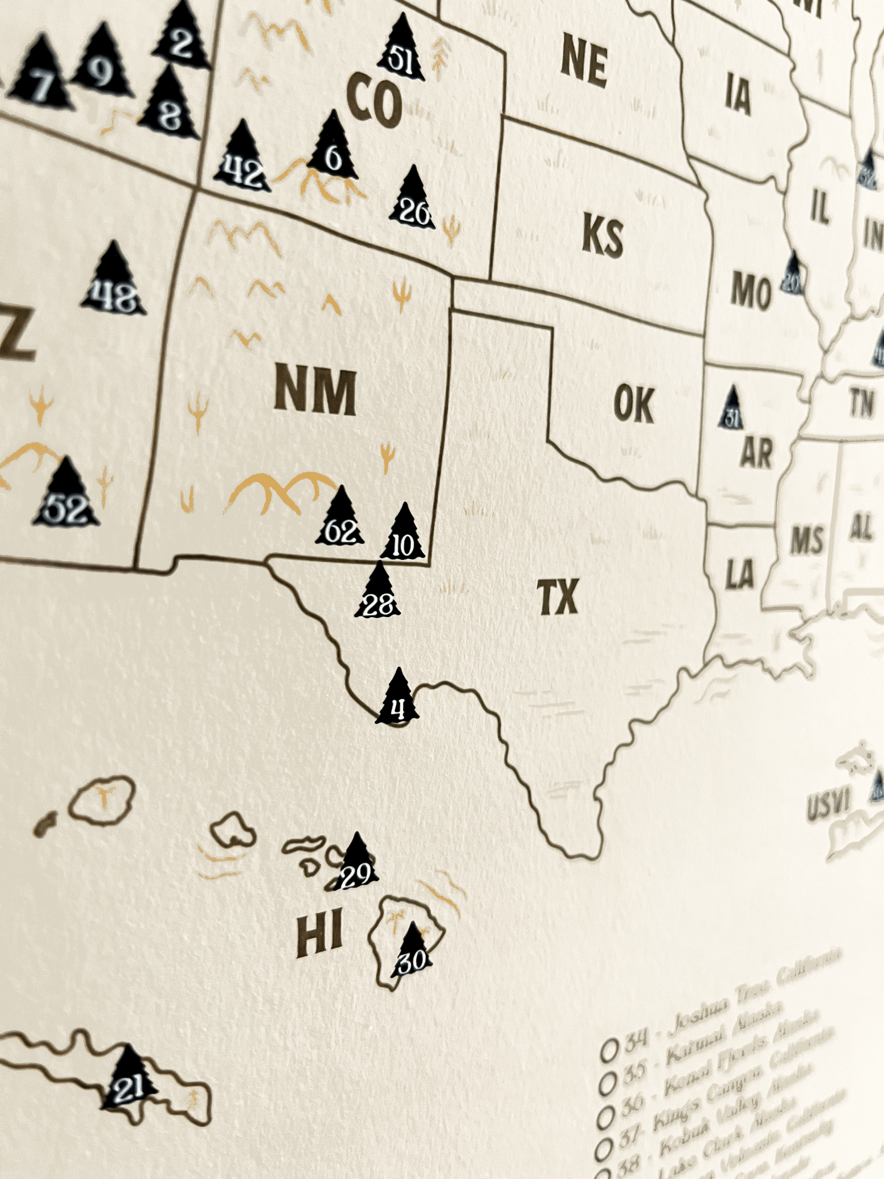Sequoia Project - Wholesale Poster - National Park Checklist3