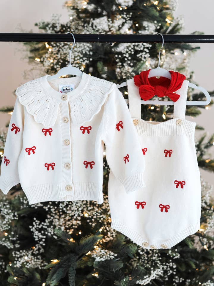 Celebrate Your Tribe - Wholesale Bodysuit (Non-Footed) - Baby - Red Bow Romper5