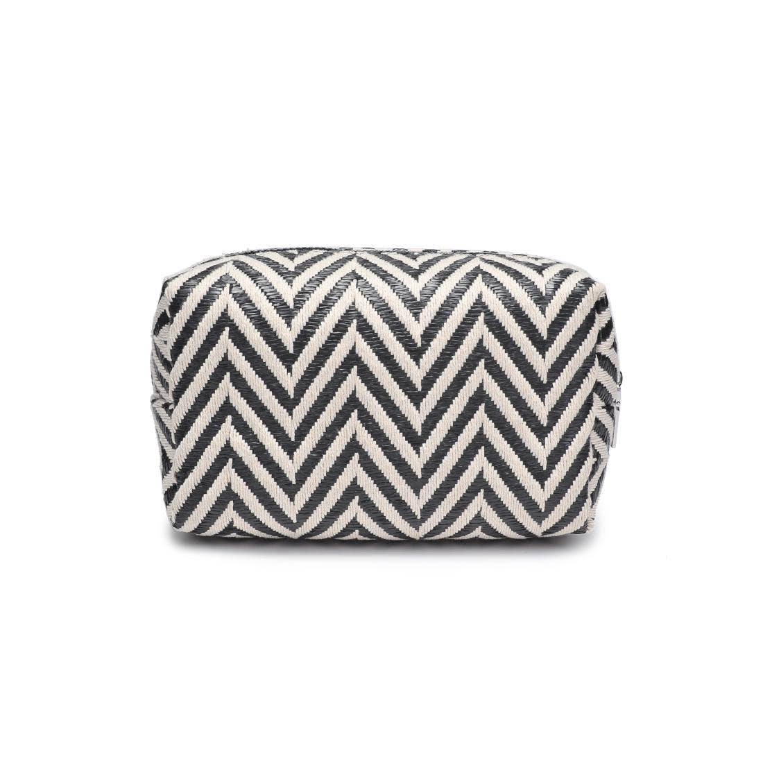 Negro Blanco Neceser Cosmético Chevron Chic de venta al por mayor en Faire4