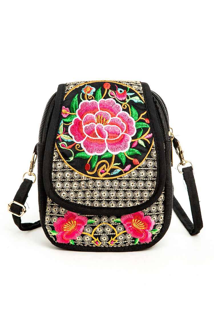 LA Jewelry Plaza - Venta al por mayor Bandolera - Mujer - Conjunto de Bolsos Bandolera con Flores Bordadas de Arte Popular2