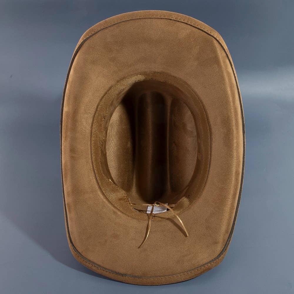 Collections by Fame Accessories - Vente Chapeau de cowboy – femme - Chapeau de cowboy occidental avec ceinture à sangle en cœur7