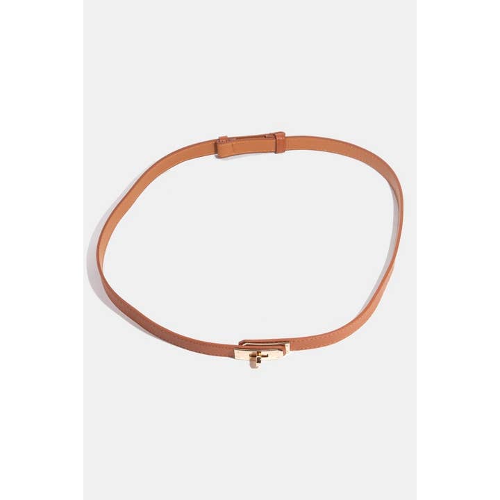 Collections by Fame Accessories - Wholesale Belt - Women's - Womens Thin Adjustable Turn Lock Belt