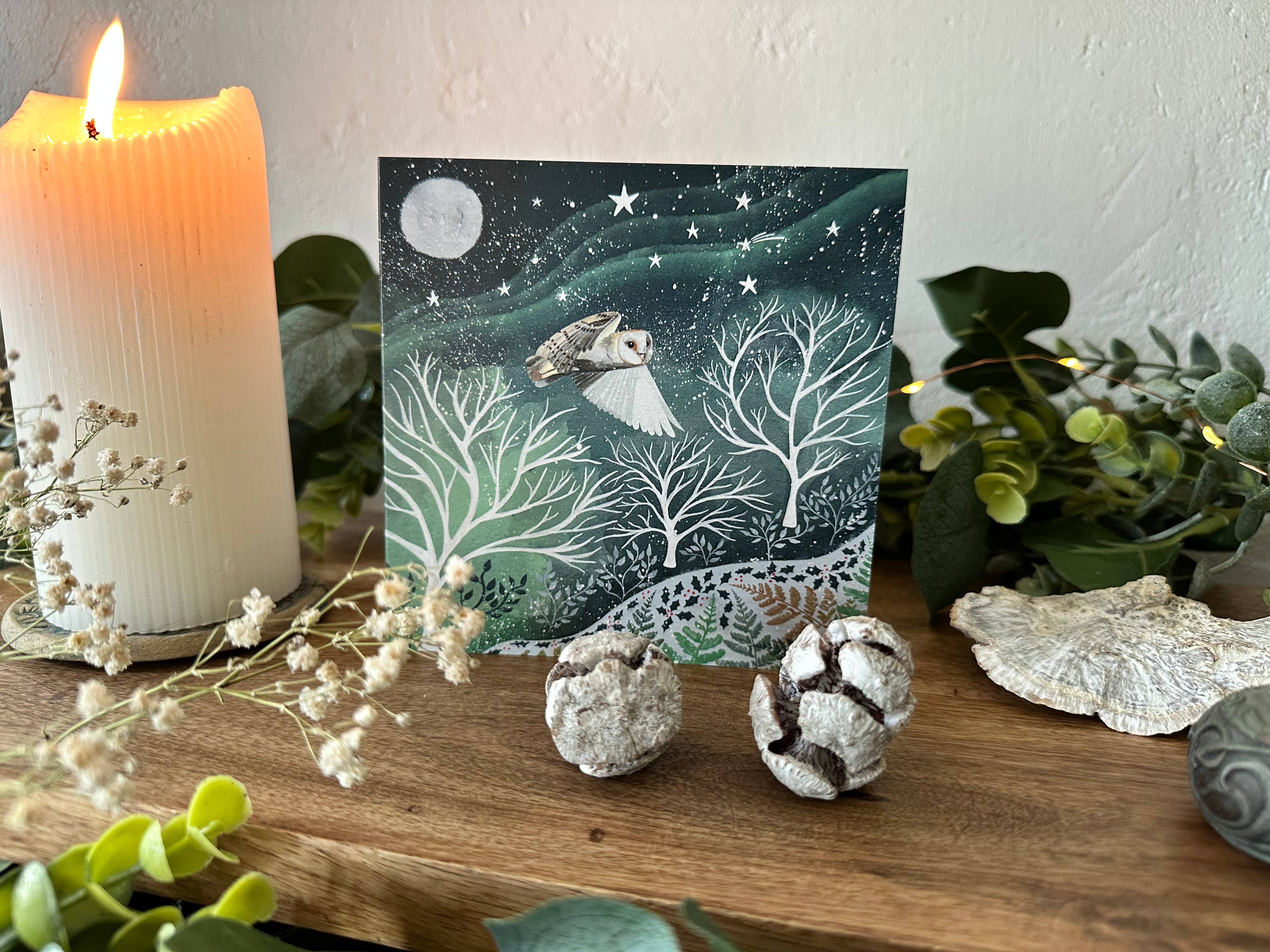 Glitter and Earth – wholesale Season’s Greetings card – Pack of 5 winter cards5