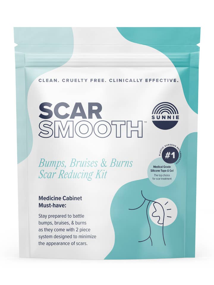 Kit de réduction des cicatrices Scar Smooth™ contre les chocs, les ecchymoses et les brûlures pour la vente par Sunnie Skincare