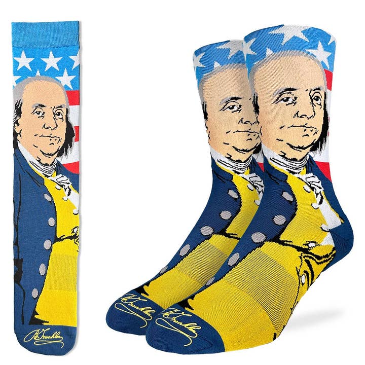 Men's Benjamin Franklin Socks for wholesale by Good Luck Sock