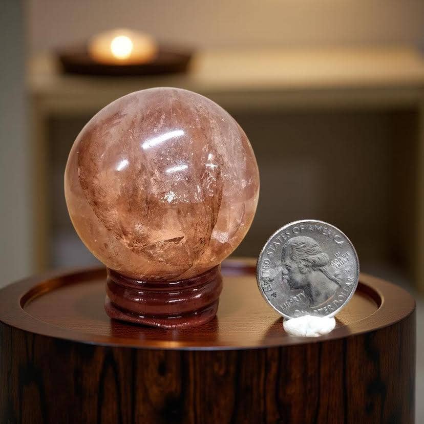 Crystal Deal· Wholesale - Wholesale Spiritual Stone/Crystal - Hematoid (Fire Quartz) Sphere
