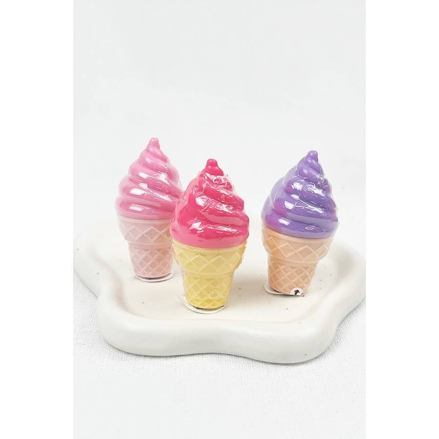 MIX COLOR Small Ice Cream Cone Lip Balm for wholesale on Faire
