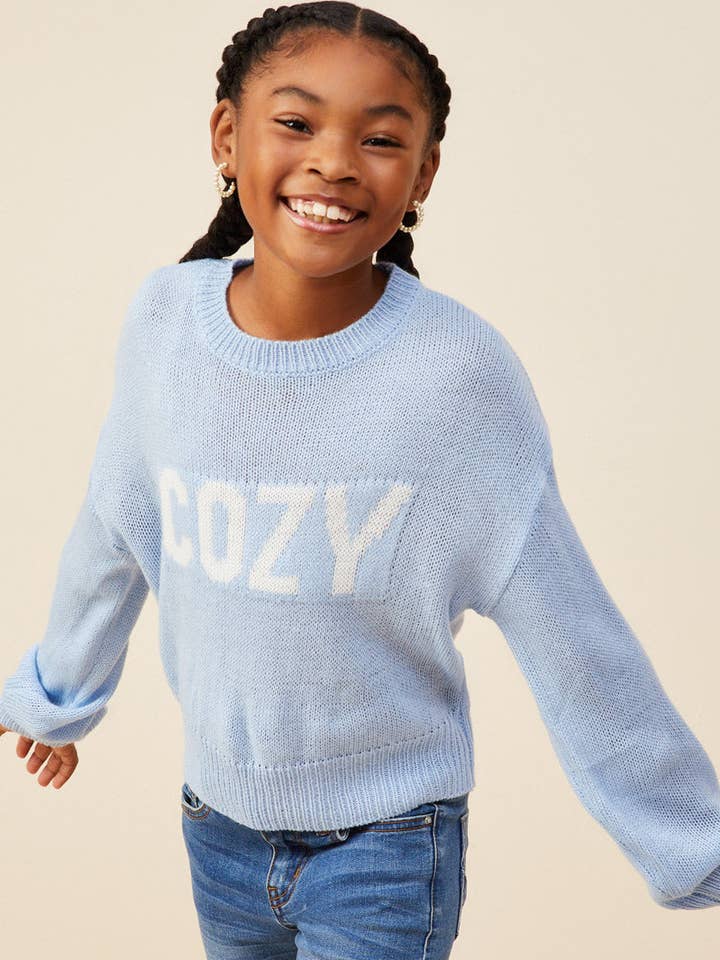 Mysig grafisk stickad pullovertröja för tjejer för wholesale av Hayden LA