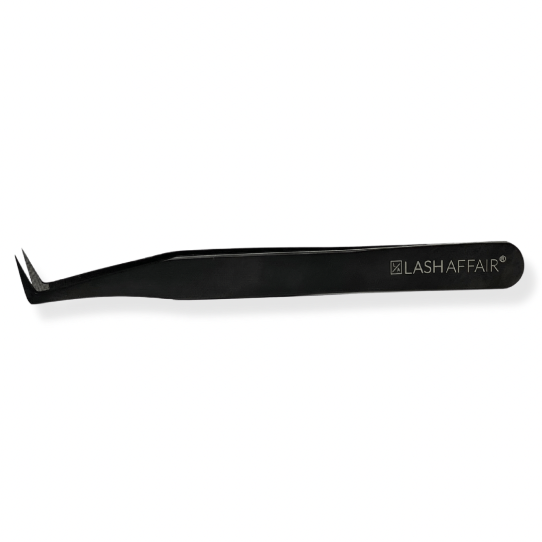 Lash Affair - Wholesale Tweezers - Booty Call | Ribbed + Matte Black0