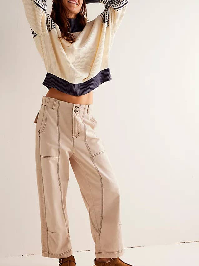 Rosa Clothing - Wholesale Knit Sweater - Women's - vintage stripe slouchy pullover high neck knit sweater2