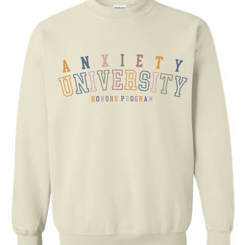 Sudadera DTF de la Universidad de Ansiedad para venta al por mayor de The Sassy Seamstress