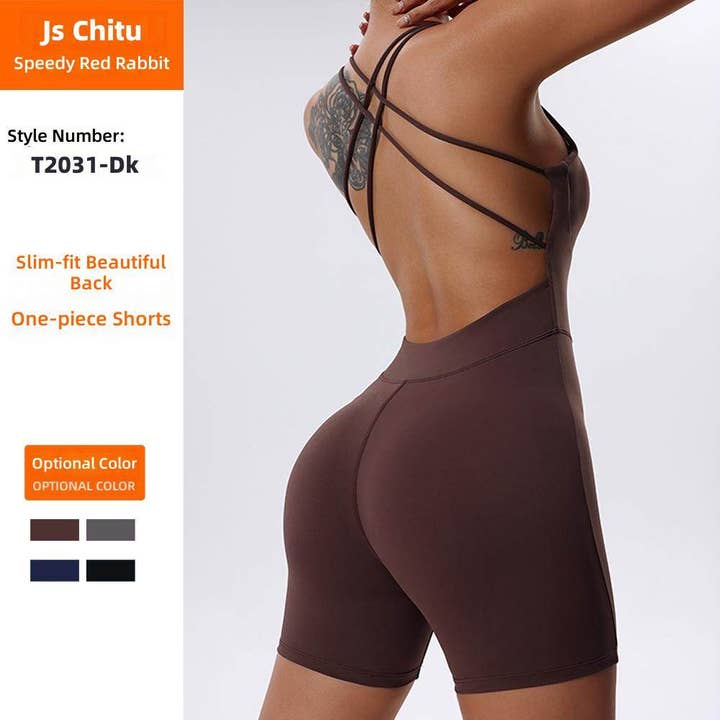 Dames sneldrogende rugloze yogashorts voor fitness en hardlopen voor wholesale door Ekartini