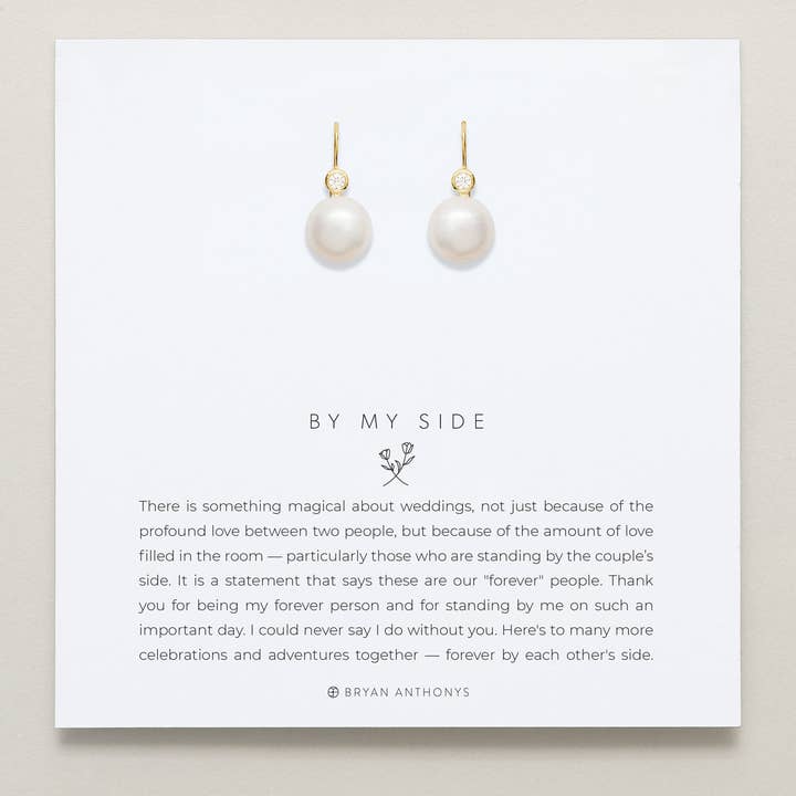 Bryan Anthonys - Wholesale Dangle Earrings - By My Side Pearl Drop Earrings