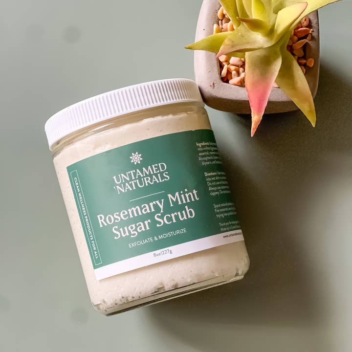 UnTamed Naturals - Wholesale Body Scrub/Exfoliant - Rosemary Mint Sugar Scrub Body Polish and Exfoliant